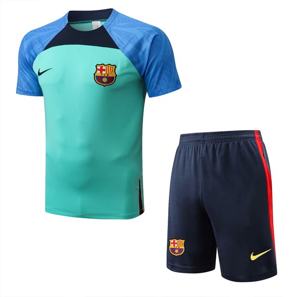 Camiseta Entrenamiento Barcelona Conjunto Completo 2022-2023 Verde